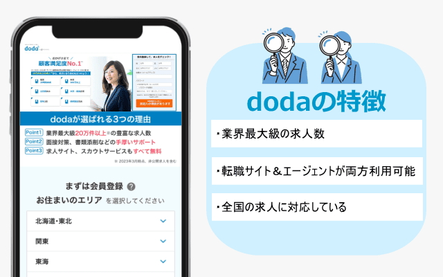 求人サイトならdodaがおすすめ